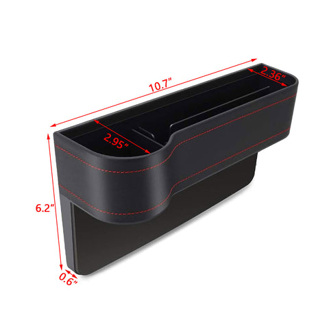 Leather Car Console Seat Seam Candy Catcher Cup Card Phone Organizer Side Pocket