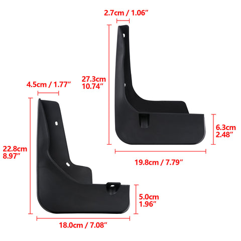 4Pcs Front Rear Splash Mud Guards Flaps For Toyota Camry/Altis Sedan 2012-2014