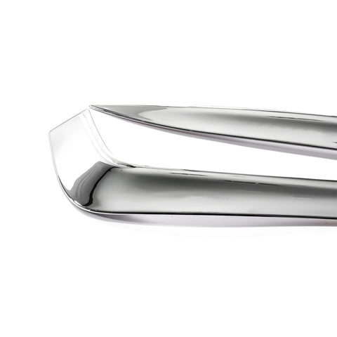 2x ABS Chrome Front Fog Light Eyelid Eyebrow Frame Cover Moulding Trim for Honda Civic 2016-2018