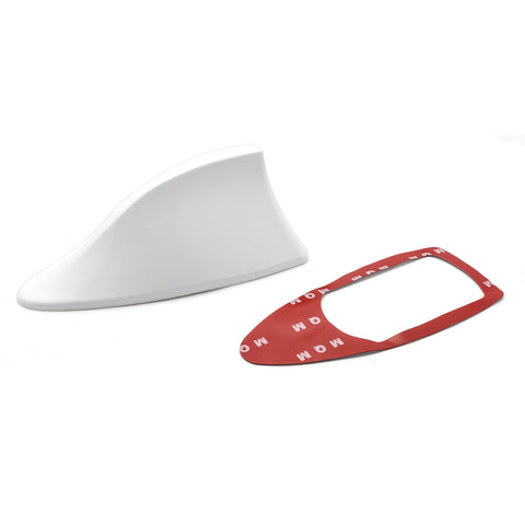 Black/White Car Antenna Shark Fin Antenna AM FM Radio Signal Aerial Adhesive Tape Base Super Functional Universal Car SUV Truck