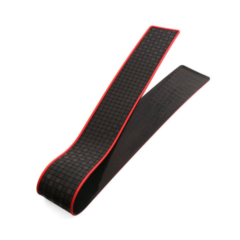 Rubber Auto Rear Bumper Guard Protector Trim Mosaic Checked Grid Pad Sticker Universal Fit for Car Trunk
