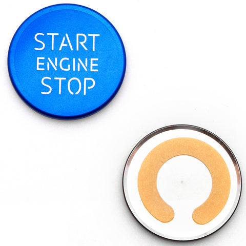 Red/ Blue Start Engine Stop Push Button Cover Sticker Fit Audi A4 A5 Q5 - S Line Style Start Stop Button Decor