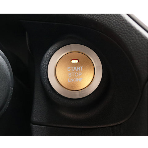 Glossy Gold Aluminum Alloy Engine Start Button Cover Trim For Subaru Forester XV