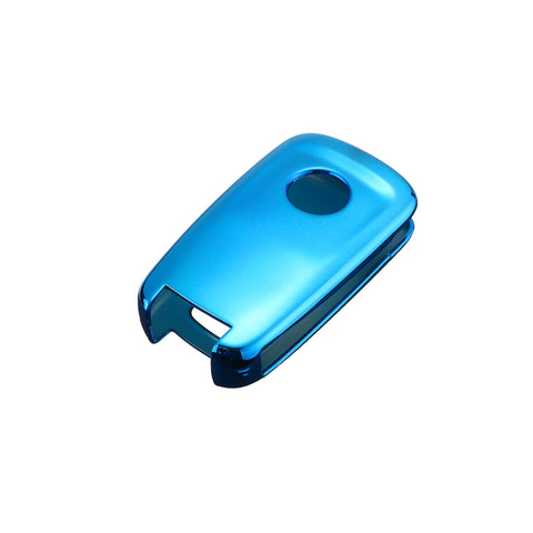 TPU Key Fob Cover Case Remote Holder Protector Jacket for Chevrolet Equinox Camaro Cruze Malibu Sonic Volt Park Impala/Fit Buick Encore Allure Regal, Blue