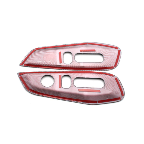 2pcs ABS Carbon Fiber Car Seat Adjustment Knob Button Switch Panel Frame Cover Trim for Honda Accord 2018 2019