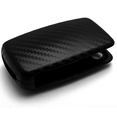 Matte Carbon Fiber Texture Key Fob Case Keyless Smart Key Protective Hard Cover for Volkswagen Jetta MK1-MK6 Golf GTI/Rabbit/R/MK6/MK5 Passat Tiguan Beetle Eos 3-button Flip Key