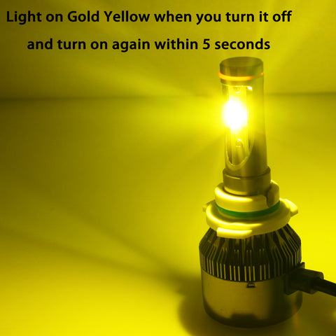 9006 HB4 Light Headlight Kit LED Dual-color 3000K/6000K HID matching xenon white /yellow Chevrolet\Dodge\ Nissan\ GMC