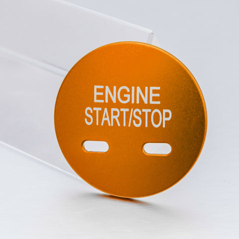 Blue/ Gold/ Red/ Silver Keyless Engine Start Stop Button Cap with Surrounding Trim Ring for Chevy VW Cadillac GMC