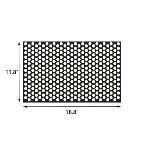 2pcs PVC Exterior Tail Brake Light Lamp Cover Honeycomb Sticker Universal for Cars 18.8'' x 11.8'' (Gloss Black)