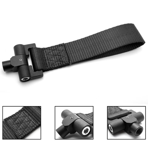 Blue / Black / Red JDM Style Tow Hole Adapter with Towing Strap for Nissan 370Z GTR Juke/Fit Infiniti G37 Q60 QX70 FX35