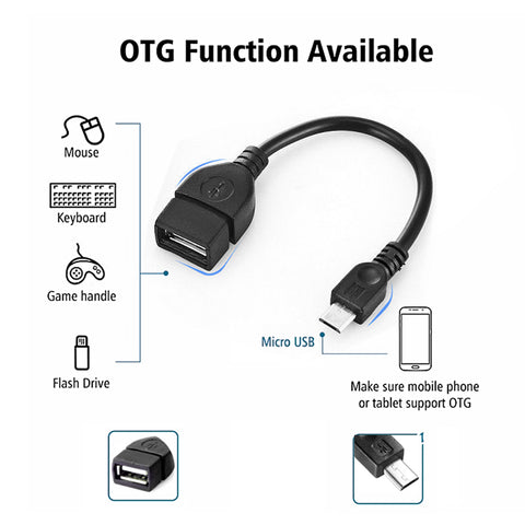1x Micro USB OTG Host Cable Adapters Male to USB 2.0 Female for Android Phone Samsung Galaxy Tablet