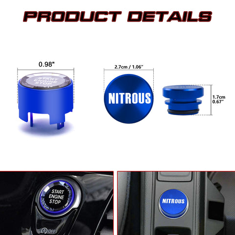 Red Engine Start + Cigarette Lighter Eject Button Trim For BMW 1 2 3 4 5 Series