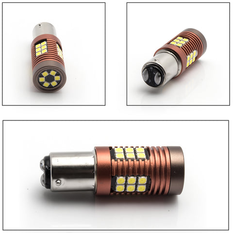 2x 30-SMD LED 1157 BAY15D Bulb for Brake Tail Stop Light Front Rear Turn Signal Lamp Parking Backup Reverse Light DRL Error Free