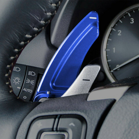 Sporty Blue Steering Wheel Paddle Shifter Extension For Lexus IS IS-F NX RC