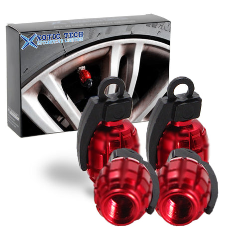 Tire Wheel Valve Stem Caps Set Air Dust Cover Caps Grenade Shape/Skull Shape