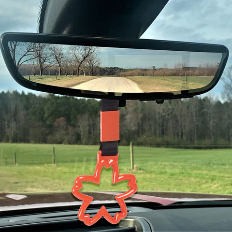 Orange Tsurikawa Handle Ring Sakura Shaped Japanese Car Warning Loop Decoration
