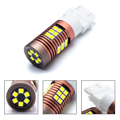 2x 30-SMD LED 3157 4157 3757A S25 Bulb for Brake Tail Stop Light Front Rear Turn Signal Lamp Parking Backup Reverse Light DRL Error Free