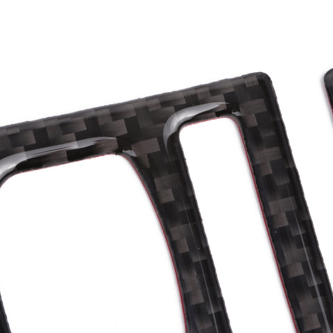 3Pcs Inner Real Carbon Fiber Center Dashboard Air Control Vent Outlet Cover Trim For BMW 5 Series F10 F11 F18 2011-17