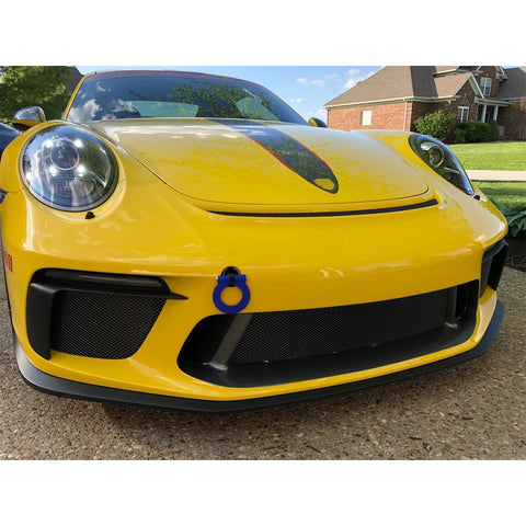 Blue Track Racing Style Aluminum Tow Hook For Porsche Carrera 911 991 2014-up