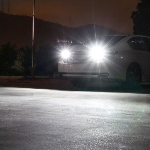 2x 7440 7443 Strobe Flashing Brake Stop Back Up Reverse Signal Light Bulbs White