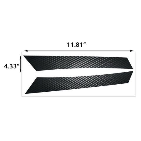 5D Carbon Fiber Style / Matte Red Fender Vent Overlays Vinyl Decal Trim for Subaru WRX STI 2015-2021