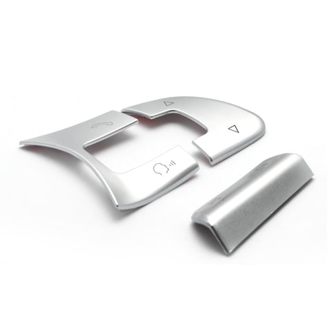 6pcs Silver Steering Wheel Control Button Cover Trim Decoration for Volkswagen Passat Golf SportWagen Alltrack Tiguan Altas Arteon 2016-up