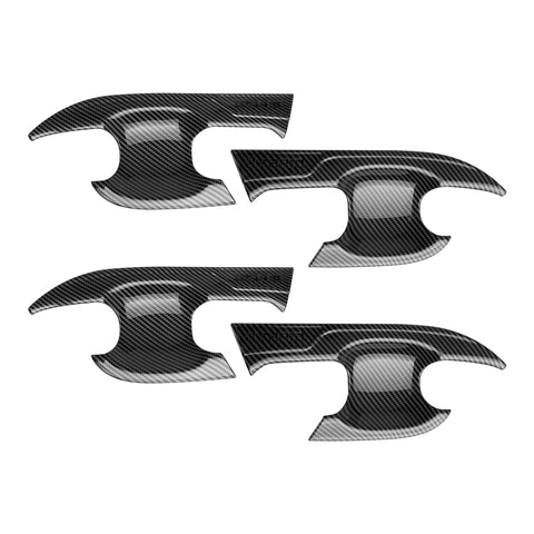 4PCS Exterior Door Handle Bowl Cover Trim For Toyota Highlander 2020-up, Carbon Fiber Pattern