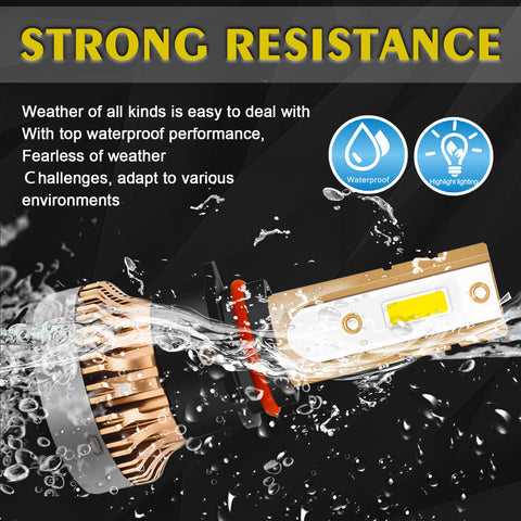 P13W Golden Yellow LED Fog Driving Light Bulbs DRL Fog Lights