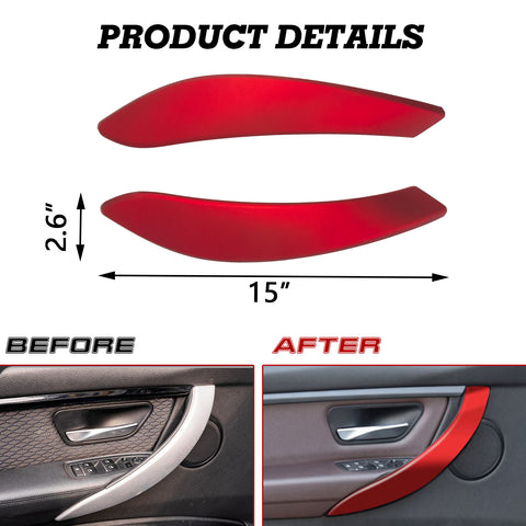 Red Interior Door Armrest Frame Molding Cover For BMW 3 4 Series F30 F31 F32