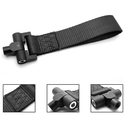 JDM Style Tow Hole Adapter with Towing Strap for Scion FR-S Toyota 86 Subaru BRZ WRX STi Outback Legacy Impreza