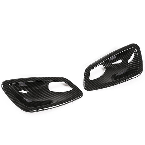 2pcs Carbon Fiber Texture Car Interior Door Handle Bowl Panel Cover Trim for BMW E92 E93 335i M3 2007-2013