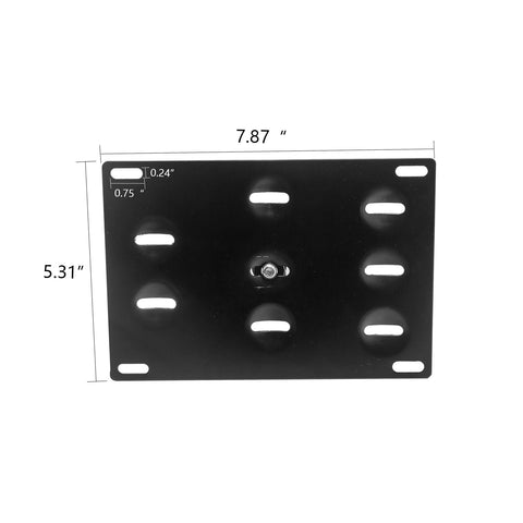 Black / Red Sporty Racing Front Tow Hook License Plate Bumper Mounting Bracket Fit for Cadillac XLR 2006-2009