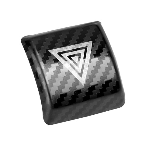 Carbon Fiber Style Stainless Emergency Light Switch Cover Trim For Toyota Camry 2018-2020