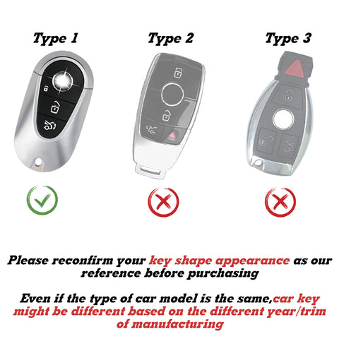 White TPU w/Leather Texture Full Protect Remote Key Fob For Mercedes S-Class 2020+