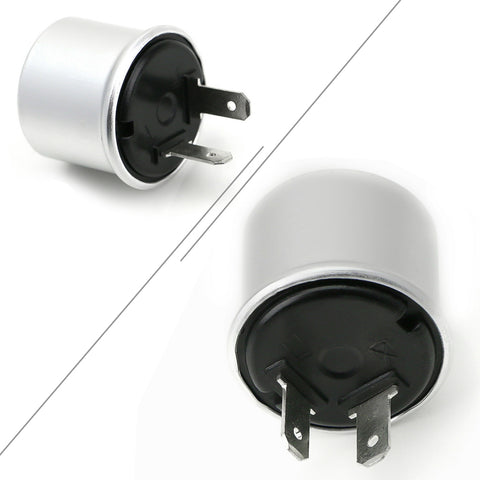 2-Prong 12V Electronic LED Flasher Relay Hyper FIX Motorcycle Turn Signal Bulbs