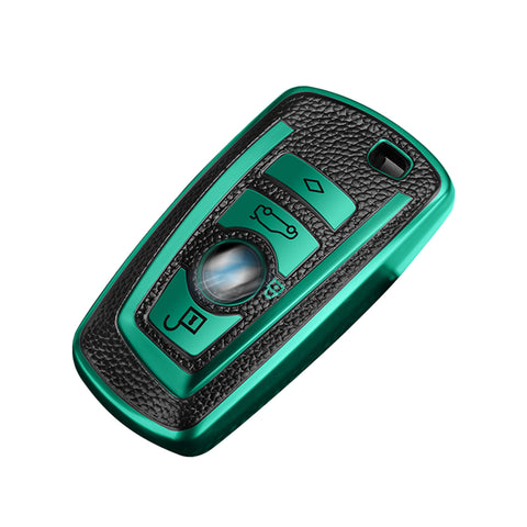 Green Full Cover Smart Key Fob Exact Fit Cover w/Keychain For BMW F20 F21 F22 F25 F30 F31