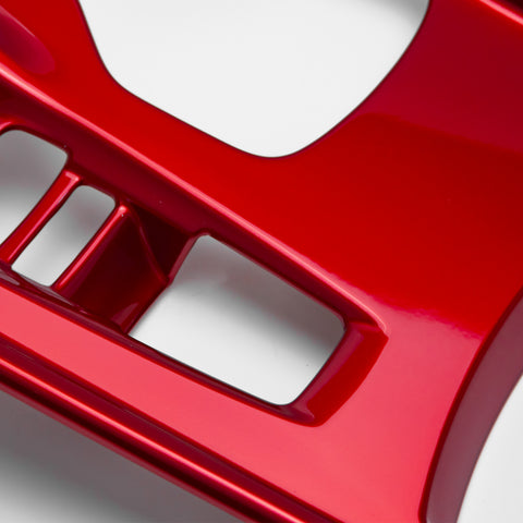 2PCS Glossy Red Gear Shift Box+Cigarette Lighter Trim Kit For Honda Accord 18-22