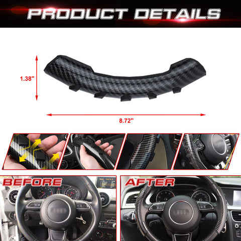 Carbon Fiber Style Steering Wheel Booster Non-Slip Cover Universal Accessories