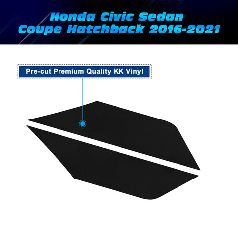 2Pcs Black Vinyl Turn Signal Light Sticker Decal For Honda Civic 10th 2016-2021