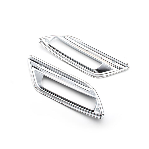 2x ABS Chrome Rear Bumper Reflector Cover Rear Fog Light Frame Moulding Trim for Nissan Sentra Sedan 2016-2019