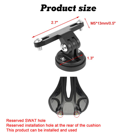 Saddle Clamp Mount for Gopro Camera Garmin Varia Rearview Radar Rear Light, Compatible with S-WORKS SWAT & MOST LYNX - Type B