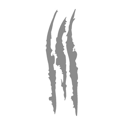 15" Silver Auto Car Sticker Monster Scratch Stripe Claw Vinyl Headlight Decal