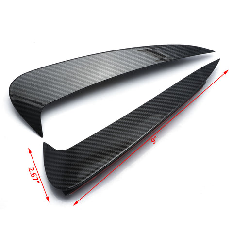 Carbon Fiber Pattern Rear Bumper Air Vent Spoiler Splitter Canard Insert Cover Trim Fit For Mercedes Benz W205 C-Class 2 Door Coupe C43 AMG C180 C200 C300 2017 2018 2019 2020