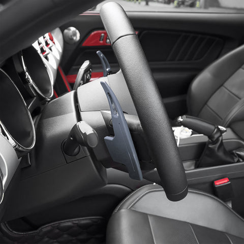 Gray Aluminum Steering Wheel Paddle Shifter Extensions For Ford Mustang 2015-up