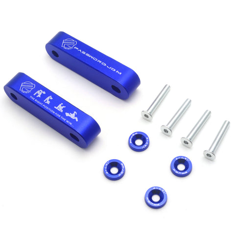 Red / Gold / Blue / Black / Neo / Silver Hood Spacer Riser Kit for Honda Civic Acura Integra, Aluminum Alloy Billet Car Hood Vent Spacer Riser Modification Set