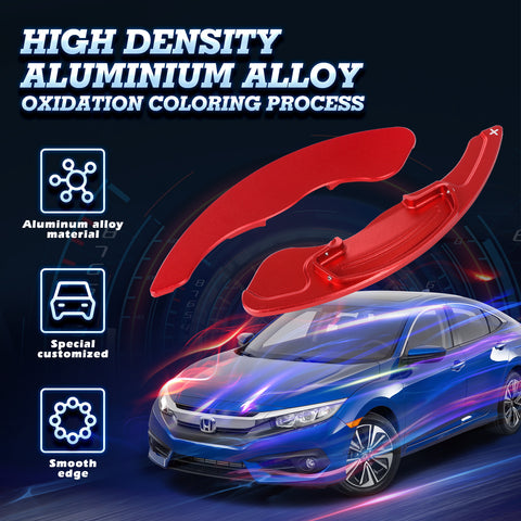 Red Aluminum Steering Wheel Paddle Shifter Extension For Honda Accord Civic 10th CRV