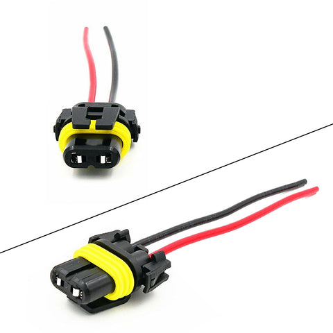 2pcs 9006 HB4 Socket Female Adapter Wiring Harness Pigtail Plug Connector for LED Fog Light Headlight