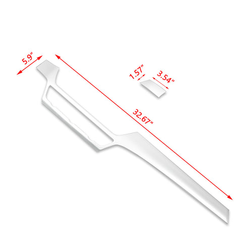 Silver Interior Front Central Console Dashboard Panel Strip Cover Decor Trim For Honda Accord 10th Gen 2018 2019 2020