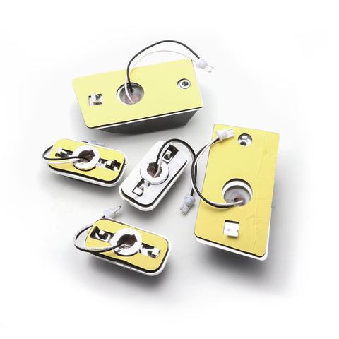 5pcs LED Cab Roof Light Kit for Hummer H2 SUT 2003-2009, Smoke Lens Cap Roof Running Lamp, Amber LED Cab Marker Light, Direct OEM Replacement Car Roof Top Clearance Light Assembly