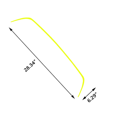 Glossy Red / Fluorescent Yellow / Fluorescent Green Front Grille Pinstripe Vinyl Sticker, Pre-cut Styling Front Hood Panel Edge Molding Trim Decal for Subaru WRX STI 2015-2017